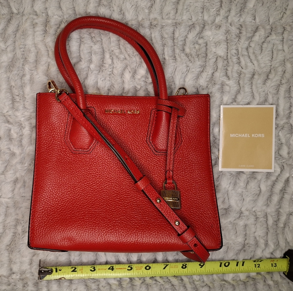 Michael Kors Red Leather Handbag